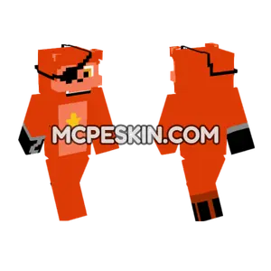 Rockstar Foxy Skin Minecraft Bedrock skin