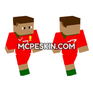 Ronaldo 6933953 Footballer Minecraft Bedrock skin