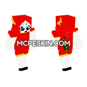 Ruby Dragon Warrior Minecraft Bedrock skin