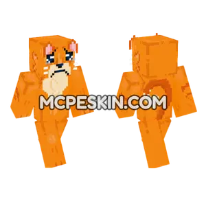 Sad Orange Cat Minecraft Bedrock skin