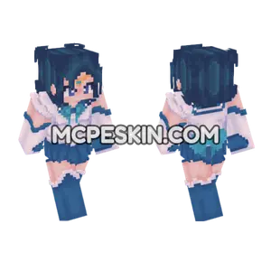 Sailor Mercury Skin Minecraft Bedrock skin