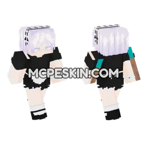 Satoru Gojo Maid Outfit Minecraft Bedrock skin