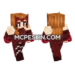 Scarlet Witch Outfit Minecraft Bedrock skin