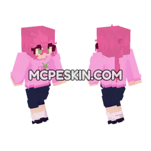 School Girl Strawberry Minecraft Bedrock skin