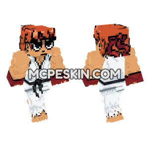 Scott Pilgrim Tekken Minecraft Bedrock skin
