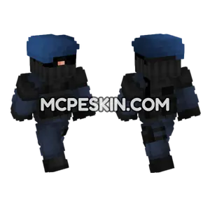 SCP Mobile Task Force Commando Minecraft Bedrock skin