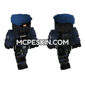SCP Mobile Task Force Commando V2 Minecraft Bedrock skin