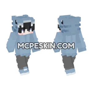 Shark Hoodie Boy Minecraft Bedrock skin
