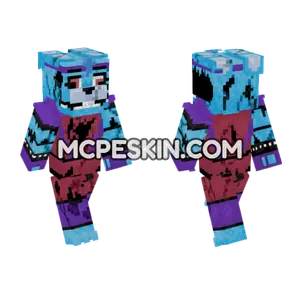 Shattered Glamrock Bonnie Minecraft Bedrock skin