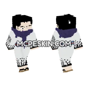 Shimotsuki Ryuma Blue Scarf Minecraft Bedrock skin