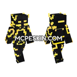Shining Yellow Accents Minecraft Bedrock skin