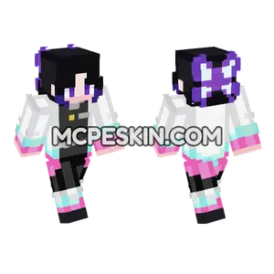 Shinobu Anime Girl Minecraft Bedrock skin