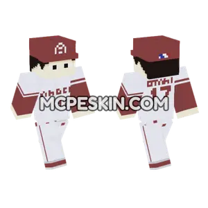 Shohei Ohtani Angels Jersey Minecraft Bedrock skin