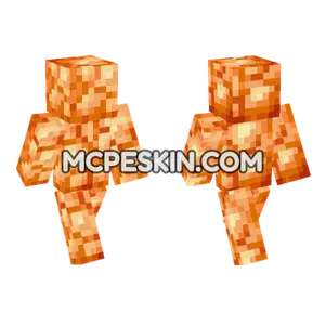 Shroomlight Block Skin Minecraft Bedrock skin