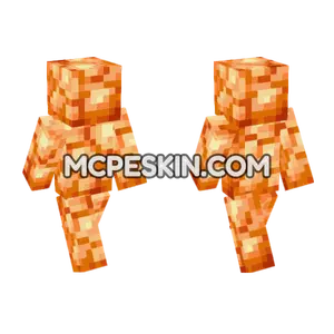 Shroomlight Skin Minecraft Bedrock skin