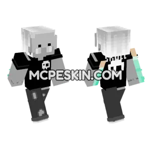 Skeleton Skull Boy Minecraft Bedrock skin