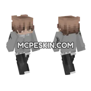 Skin15 Brown Hair Minecraft Bedrock skin