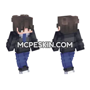 Skin16 Blue Plaid Outfit Minecraft Bedrock skin