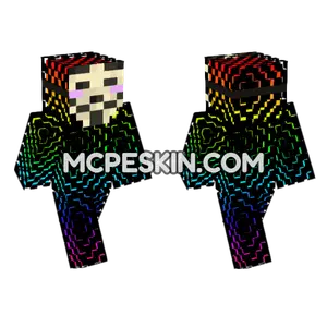 Skin2 Rainbow Outfit Minecraft Bedrock skin
