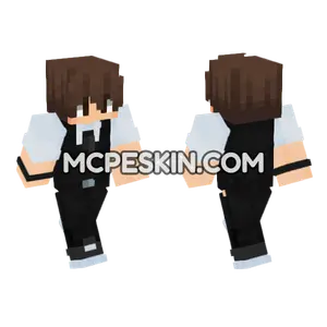 Skin25 Black And White Minecraft Bedrock skin