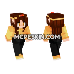 Skin6 Yellow Outfit Minecraft Bedrock skin