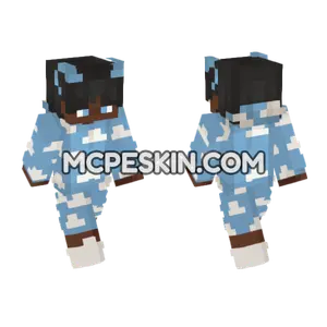 Sky Blue Clouds Minecraft Bedrock skin