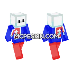 Slovakia Flag Skin Minecraft Bedrock skin