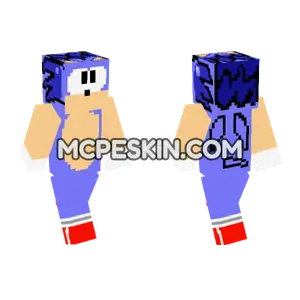 Sonic 1 Sprite HD Minecraft Bedrock skin