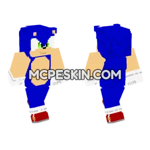 Sonic The Hedgehog Minecraft Bedrock skin