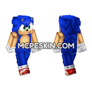 Sonic The Hedgehog Minecraft Bedrock skin