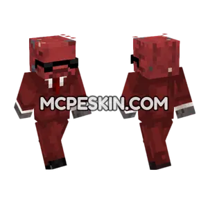 Sophisticated Red Outfit Minecraft Bedrock skin