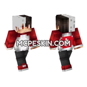 Soypeche Red Hoodie Minecraft Bedrock skin