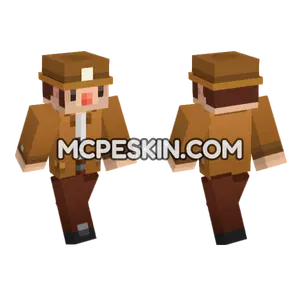 Spelunky Guy Minecraft Bedrock skin