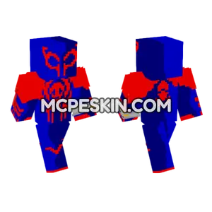 Spider-Man 2099 Red Blue Minecraft Bedrock skin