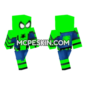 Spider-Man Green Suit Minecraft Bedrock skin