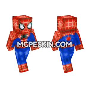 Spider-Man Red Blue Suit Minecraft Bedrock skin