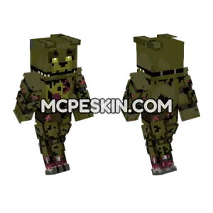Springtrap Five Nights at Freddy's Minecraft Bedrock skin