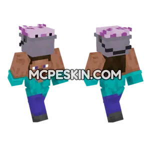 Steve Axolotl Minecraft Bedrock skin