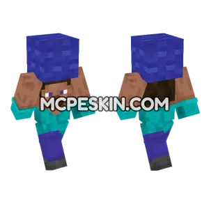 Steve Blue Wool Minecraft Bedrock skin