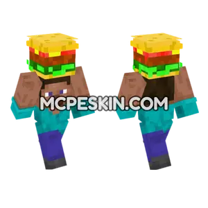 Steve Burger Minecraft Bedrock skin