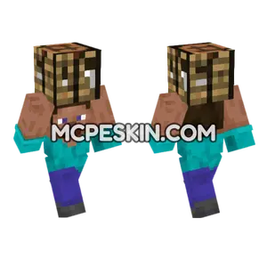 Steve Crafting Table Minecraft Bedrock skin