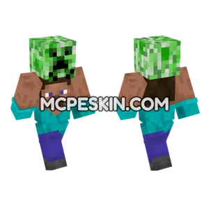 Steve Creeper Minecraft Bedrock skin