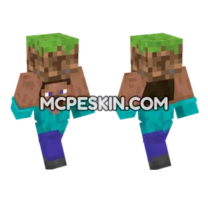 Steve Grass Minecraft Bedrock skin