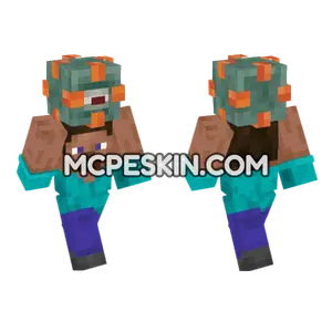 Steve Guardian Minecraft Bedrock skin