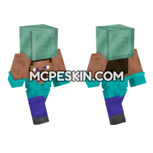 Steve Oxidized Copper Block Minecraft Bedrock skin