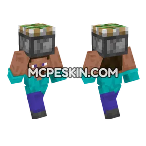 Steve Piston Sticky Minecraft Bedrock skin