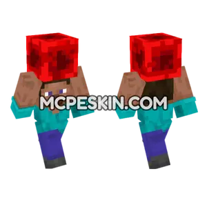 Steve Redstone Block Minecraft Bedrock skin