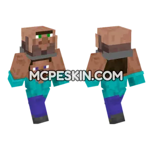 Steve Villager Minecraft Bedrock skin