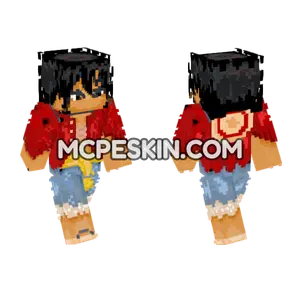 Straw Hat Pirate Outfit Minecraft Bedrock skin