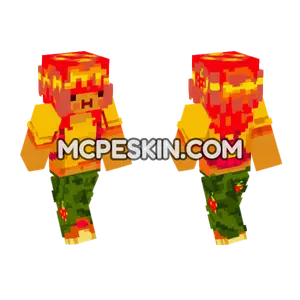 Strawberry Girl Outfit Minecraft Bedrock skin